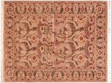 Bhati Pak Persian Jona Taupe/Rust Wool Rug - 6'2'' x 9'5''