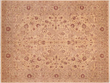 Agra Pak Persian Britta Tan/Red Wool Rug - 8'2'' x 10'4''