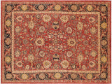 Oriental Ziegler Darcel Red Blue Wool Rug - 9'3