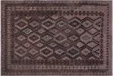 Retro Turkish Kilim Jacquili Hand-Woven Wool Rug - 6'9'' x 9'7''