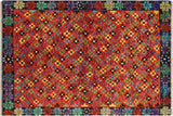 Modern Balochi Alease Hand Knotted Wool Rug - 3'4'' x 4'9''