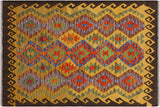 Bohemian Turkish Kilim Annmarie Hand-Woven Wool Rug - 3'3'' x 4'11''