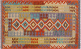 Retro Turkish Kilim Barton Hand-Woven Wool Rug - 3'5'' x 6'6''