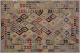 Southwestern Turkish Kilim Betsy Hand-Woven Wool Rug - 5'7'' x 8'4''