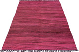 Flat Weave Kilim, Antique, Navaho, Vintage, Handmade, Modern Kilim Pink Brown Hand-Woven Rectangle 100% Wool Area Rug 6 x 8