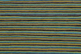 Flat Weave Kilim, Antique, Navaho, Vintage, Handmade, Modern Kilim Green Blue Hand-Woven Rectangle 100% Wool Area Rug 4 x 5