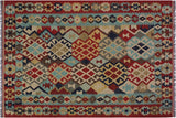 Southwestern Turkish Kilim Cameron Hand-Woven Wool Rug - 5'2'' x 6'8''