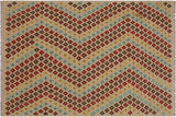 Eclectic Turkish Kilim Carmelia Hand-Woven Wool Rug - 5'1'' x 6'8''