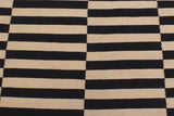 Flat Weave Kilim, Antique, Navaho, Vintage, Handmade, Modern Kilim Beige Black Hand-Woven Rectangle 100% Wool Area Rug 6 x 8