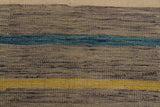 Flat Weave Kilim, Antique, Navaho, Vintage, Handmade, Modern Kilim Grey Blue Hand-Woven Rectangle 100% Wool Area Rug 6 x 8