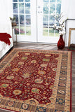 handmade Transitional Kafkaz Red Blue Hand Knotted RECTANGLE 100% WOOL area rug 10 x 15