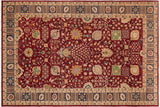 Oriental Ziegler Mona Red/Blue Wool Rug - 10'0