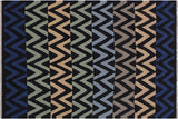 Contemporary Turkish Kilim Swain Hand-Woven Wool Rug - 5'2'' x 7'1''