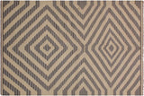 Contemporary Turkish Kilim Sadler Hand-Woven Wool Rug - 4'0'' x 5'11''