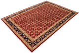 handmade Transitional Kafkaz Red Blue Hand Knotted RECTANGLE 100% WOOL area rug 10 x 14