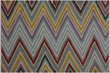 Modern Turkish Kilim Santiago Hand-Woven Wool Rug - 4'9'' x 6'8''