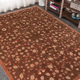 handmade Transitional Kafkaz Brown Rust Hand Knotted RECTANGLE 100% WOOL area rug 10 x 14