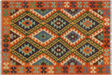 Southwestern Turkish Kilim Babara Hand-Woven Wool Rug - 3'3'' x 4'9''