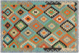 Retro Turkish Kilim Johnatho Hand-Woven Wool Rug - 3'4'' x 5'0''