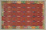 Eclectic Turkish Kilim Claire Hand-Woven Wool Rug - 5'10'' x 7'7''