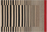 Modern Turkish Kilim Hung Hand-Woven Wool Rug - 5'7'' x 7'11''