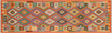 Retro Turkish Kilim Tennille Hand-Woven Wool Runner - 2'8'' x 9'9''