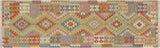 Bohemian Turkish Kilim Odilia Hand-Woven Wool Runner - 2'7'' x 9'8''