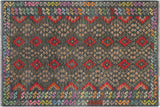 Southwestern Turkish Kilim Augustus Hand-Woven Wool Rug -5'9'' x 8'3''