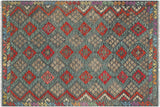 Tribal Turkish Kilim Malika Hand-Woven Wool Rug - 5'9'' x 8'5''