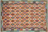 Southwestern Turkish Kilim Jonas Hand-Woven Wool Rug - 8'6'' x 11'4''