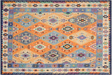 Tribal Turkish Kilim Jaleesa Hand-Woven Wool Rug - 8'5'' x 10'1''