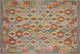 Rustic Turkish Kilim Edyth Hand-Woven Wool Rug - 8'3'' x 9'8''