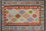 Bohemian Turkish Kilim Hester Hand-Woven Wool Rug - 8'4'' x 11'6''