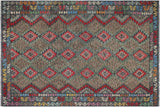 Tribal Turkish Kilim Iliana Hand-Woven Wool Rug - 8'2'' x 9'8''