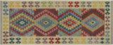 Bohemian Turkish Kilim Clark Hand-Woven Wool Runner - 2'7'' x 6'4''