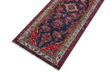 handmade Traditional Tabriz Blue Red Hand Knotted RUNNER 100% Wool Pile area rug 3x9