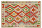 Southwestern Turkish Kilim Sandra Hand-Woven Wool Rug - 3'4'' x 4'11''