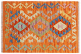 Southwestern Turkish Kilim Gaige Hand-Woven Wool Rug - 2'2'' x 3'1''