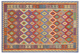 Retro Turkish Kilim Amaya Hand-Woven Wool Rug - 6'8'' x 9'8''