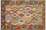 Retro Turkish Kilim Aubrey Hand-Woven Wool Rug - 7'0'' x 9'8''