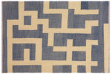 Modern Turkish Kilim Paul Hand-Woven Wool Rug - 4'9'' x 6'5''