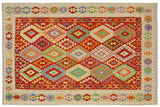 Retro Turkish Kilim Jeffery Hand-Woven Wool Rug - 6'11'' x 9'9''