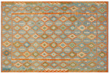 Retro Turkish Kilim Emilee Hand-Woven Wool Rug - 8'1'' x 11'2''