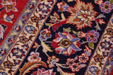 handmade Traditional Kashan Red Blue Hand Knotted RECTANGLE 100% Wool Pile area rug 10x13