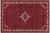 Vintage Antique Tabriz Malakai Red Beige Hand Knotted Wool Rug- 6'9'' x 9'11''