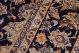 handmade Traditional Tabriz Blue Orange Hand Knotted RECTANGLE 100% Wool Pile area rug 9x13