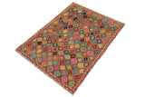 handmade Geometric Balouchi Brown Beige Hand Knotted RECTANGLE 100% WOOL area rug 3' x 5'