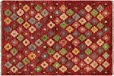 Tribal Balochi Carlos Hand Knotted Wool Rug - 3'3'' x 4'10''