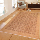 handmade Transitional Kafkaz Lt. Tan Gold Hand Knotted RECTANGLE 100% WOOL area rug 8 x 10