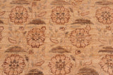 handmade Transitional Kafkaz Lt. Tan Gold Hand Knotted RECTANGLE 100% WOOL area rug 8 x 10